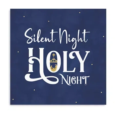 Lumaprints O Holy Night I On Blue Canvas Art