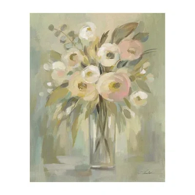 Lumaprints Painterly Strokes Floral Canvas Art In Green