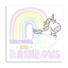 Lumaprints Pastel Rainbows V-unicorns Giclee Canvas Art In Multi