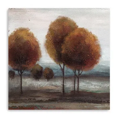 Lumaprints Peace Trees I Canvas Art In Orange