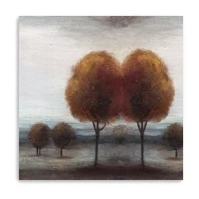 Lumaprints Peace Trees Ii Canvas Art In Orange