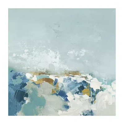 Lumaprints Sea Pebbles Modern Canvas Art In Blue