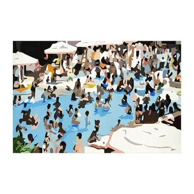 Lumaprints Sheepool Contemporary Canvas Art In Blue