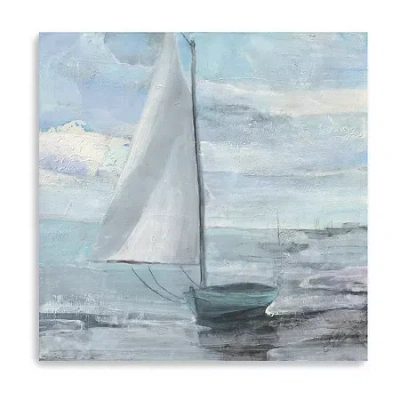Lumaprints Silver Sail Giclee Canvas Art In Blue