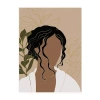 Lumaprints Simple Woman Tropical Portrait Canvas Art In Brown