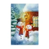 Lumaprints Snow Couple Canvas Art In White