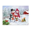 Lumaprints Snowman Family Canvas Art In White
