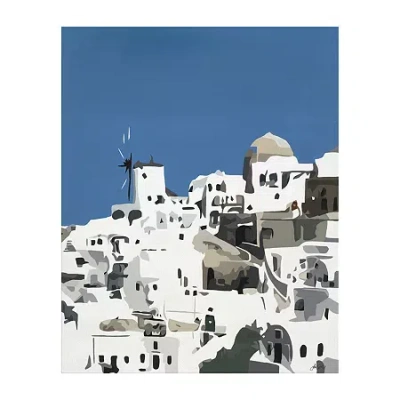 Lumaprints Tilting At Windmills Coastal Canvas Art In Blue