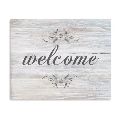 Lumaprints Welcome Canvas Art In Gray