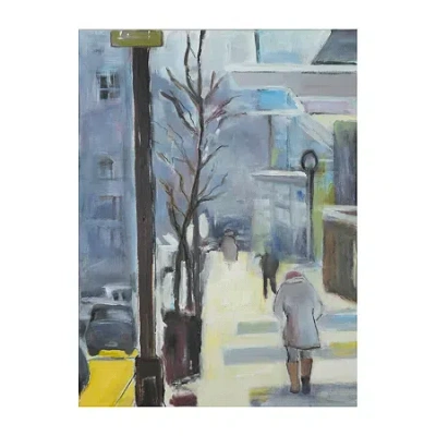 Lumaprints Winter's Day Contemporary Canvas Art In Gray