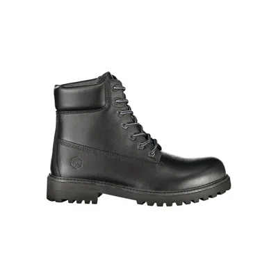 Lumberjack Lace-up Leather Boots In Black