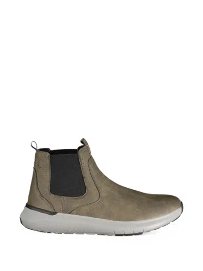 Lumberjack Elasticated-side Pull-tab Ankle Boots In Green