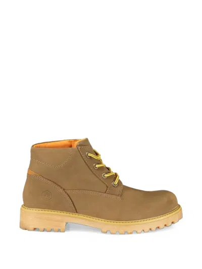Lumberjack Lace-up Leather Boots In Brown
