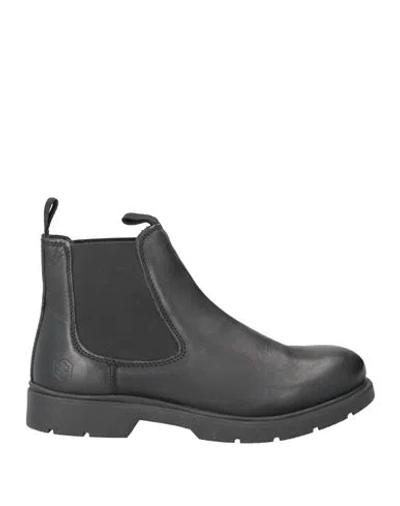 Lumberjack Man Ankle Boots Black Size 9 Leather, Textile Fibers