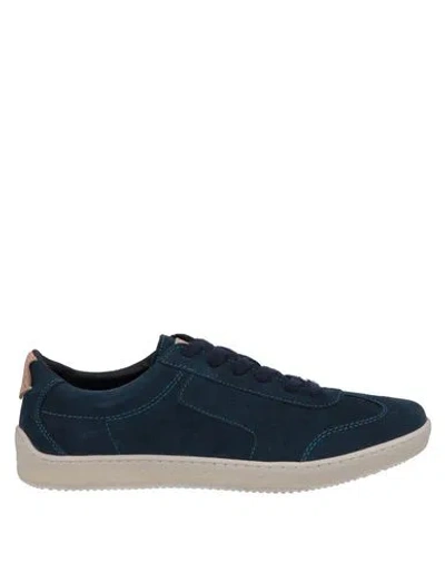 Lumberjack Man Sneakers Blue Size 7 Soft Leather In Multi
