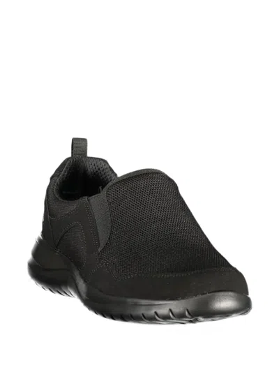 Lumberjack Mesh-panelled Slip-on Sneakers In Black