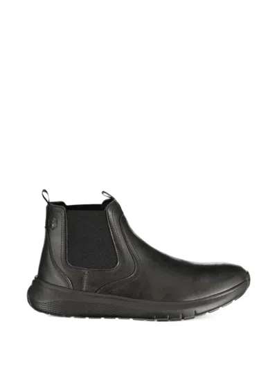 Lumberjack Neil Elasticated-side Panel Ankle Boots In Black