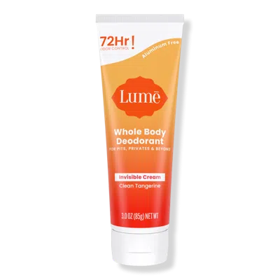 Lume Whole Body Deodorant Invisible Cream Tube - Clean Tangerine