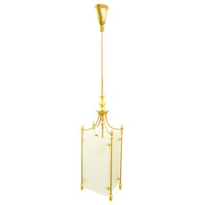 Pre-owned Lumi Golden Metal & Etched Glass 1960s Pendant Lamp By Oscar Torlasco For  In White