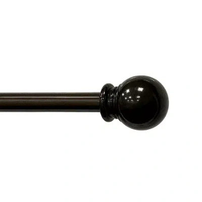 Lumi Home Furnishings Ball 5/8 In Curtain Rod In Brown