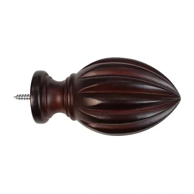 Lumi Home Furnishings Bullet Finial 2-pc. Finials In Brown