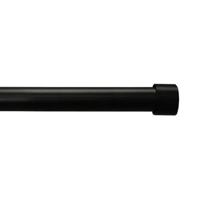 Lumi Home Furnishings End Cap 3/4 In Curtain Rod In Black