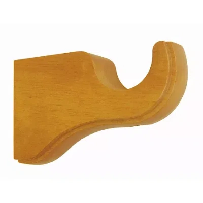 Lumi Home Furnishings Wood 2-pc. Curtain Rod Brackets In Brown