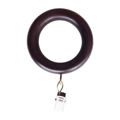 Lumi Home Furnishings Wood 7-pc. Curtain Rings In Brown