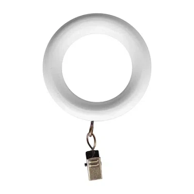 Lumi Home Furnishings Wood 7-pc. Curtain Rings In White