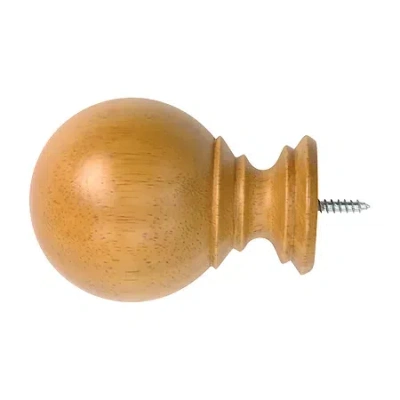 Lumi Home Furnishings Wood Ball 2-pc. Finials In Brown