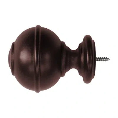 Lumi Home Furnishings Wood Knob 2-pc. Finials In Brown