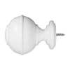 Lumi Home Furnishings Wood Knob 2-pc. Finials In White