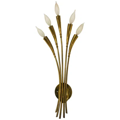 Pre-owned Lumi Large  Italian Midcentury Floral Wall Light In Sand