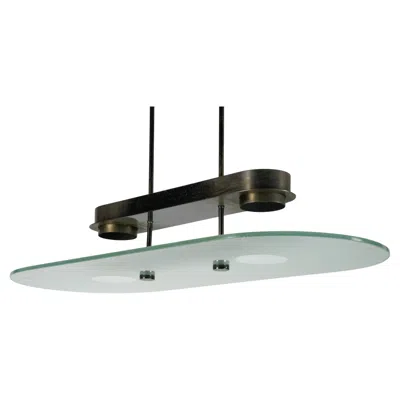 Pre-owned Lumi Milano Mid-century Chandelier In Brass And Glass – Italy, 1970s In Transparent