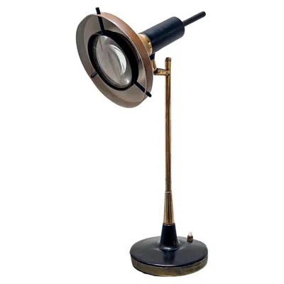 Pre-owned Lumi Mod. 553 Table Lamp By Oscar Torlasco For , Collectible Italian Design In Black