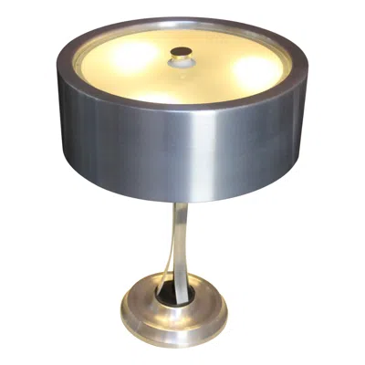 Pre-owned Lumi Oscar Torlasco For  Italian Modern Adjustable Anum And Glass Table Lamp In Transparent