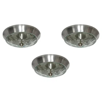 Pre-owned Lumi Pia Guidetti Crippa For  Flush Mount Ceiling Light In Glass And Anum In Transparent