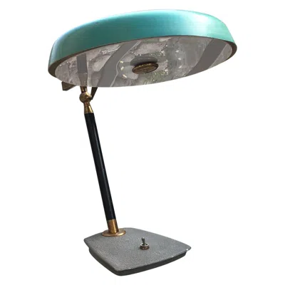 Pre-owned Lumi Table Lamp Brass Metal Plexiglass, 1950, Italy In Transparent