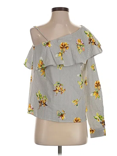 Pre-owned Lumiere 3/4 Sleeve Blouse In Gray