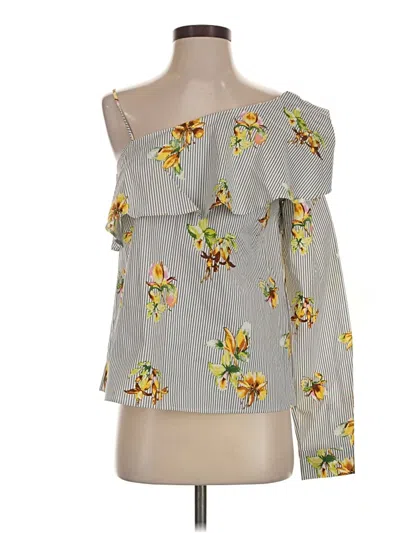 Pre-owned Lumiere 3/4 Sleeve Blouse In Gray