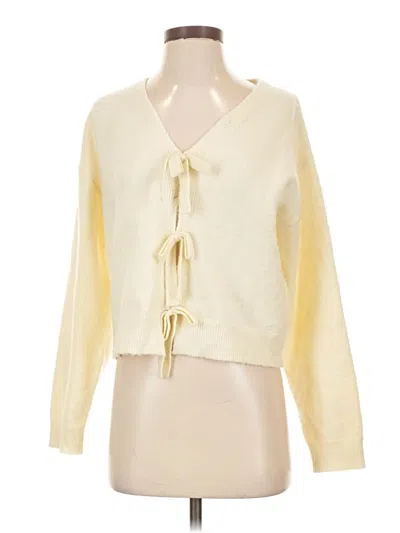 Pre-owned Lumiere Cardigan Sweater In Yellow