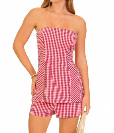 Lumiere Hot Summer Matching Set In Red, White In Pink
