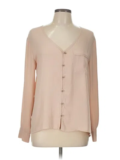 Pre-owned Lumiere Long Sleeve Blouse In Brown