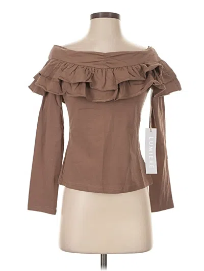 Lumiere Long Sleeve Blouse In Brown