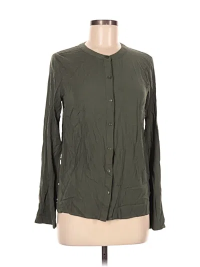Pre-owned Lumiere Long Sleeve Blouse In Green