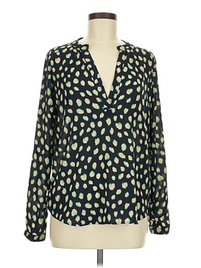 Pre-owned Lumiere Long Sleeve Blouse In Green
