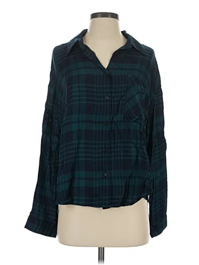 Pre-owned Lumiere Long Sleeve Blouse In Teal