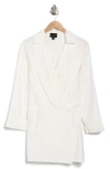 Lumiere Long Sleeve Wrap Shirtdress In White