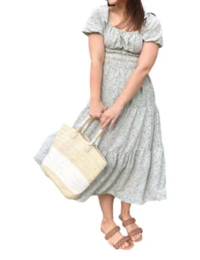 Lumiere Love Story Floral Midi Dress In Sage In Multi