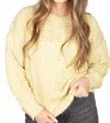 Lumiere Maisey Detailed Knit Sweater In Light Lime Green In Yellow